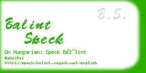 balint speck business card